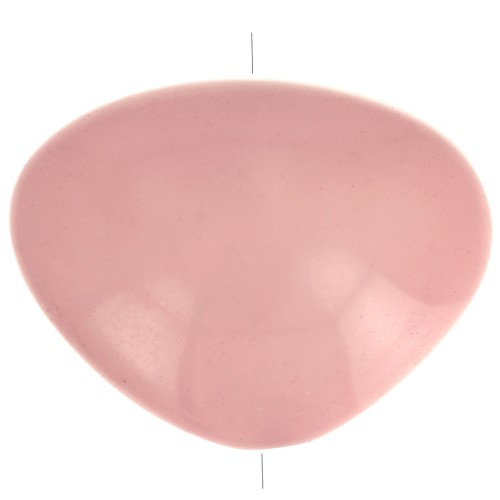 Perle plate irrégulière en résine opaque 20x27 mm - Vieux rose x1