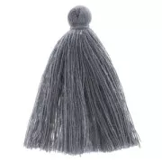 Pompon imitation coton 43-46 mm Gris Anthracite x1
