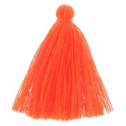 Pompon imitation coton 43-46 mm Orange Fluo x1|raw }}