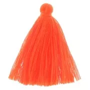 Pompon imitation coton 43-46 mm Orange Fluo x1