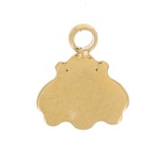 Mini breloque abeille 7x6 mm - Acier inoxydable 316L Doré x1