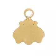 Mini breloque abeille 7x6 mm - Acier inoxydable 316L Doré x1