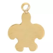 Mini breloque tortue 10.5x7.5 mm - Acier inoxydable 304L Doré x1