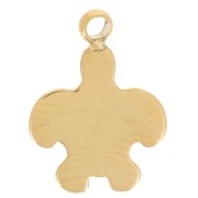 Mini breloque tortue 10x7.5 mm - Acier inoxydable 304L Doré x1