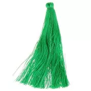 Pompon imitation soie 65 mm Vert x1