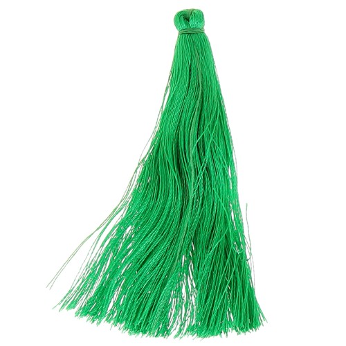 Pompon imitation soie 65 mm Vert x1