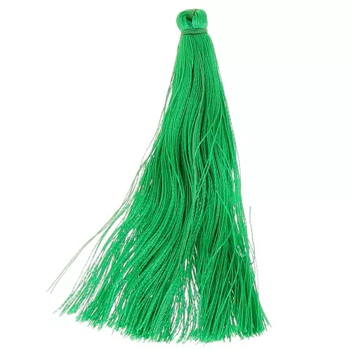 Pompon imitation soie 65 mm Vert x1