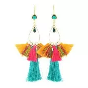 Pompon imitation soie 65 mm Vert x1