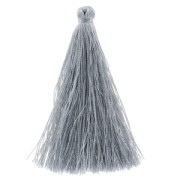 Pompon imitation soie 63-66 mm Gris x1|raw }}