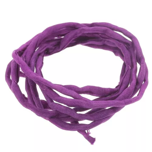 Cordon de soie 2 mm - Prune x1m