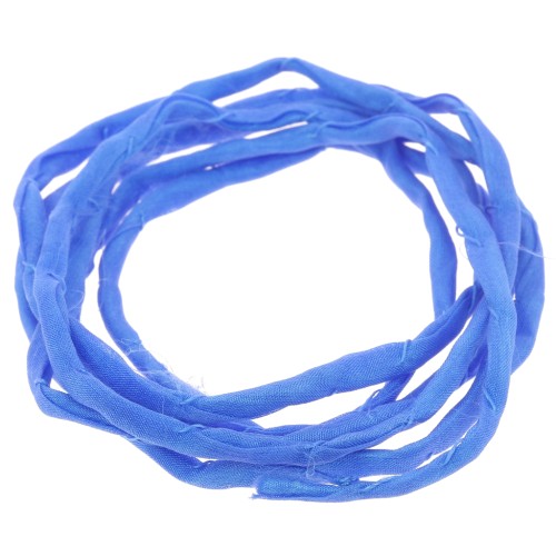 Cordon de soie 2 mm - Bleu électrique x1m
