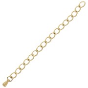 Chainette d'extension maille rombo 70 mm - Acier inoxydable 304L Doré x100|raw }}