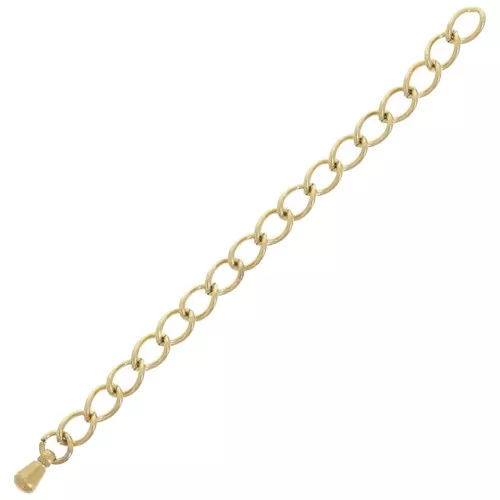 Chainette d'extension maille rombo 70 mm - Acier inoxydable 304L Doré x100