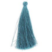 Pompon imitation soie 88-93 mm Teal x1|raw }}