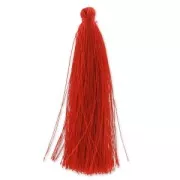 Pompon imitation soie 88-93 mm Rouge x1
