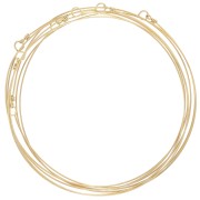 Bracelet semainier - 7 joncs - 65 mm - Acier inoxydable 304 Doré