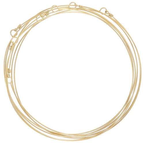 Bracelet semainier - 7 joncs - 65 mm - Acier inoxydable 304 Doré