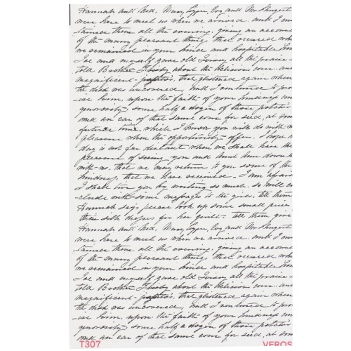 Feuille de transfert VeroS 13.5x9 cm - Papier soluble pour pâte polymère - N°307