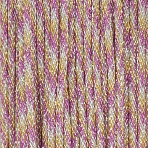 Fil nylon tressé métallisé 0.85 mm - Premium - Doré - Lilas - Argenté x10m