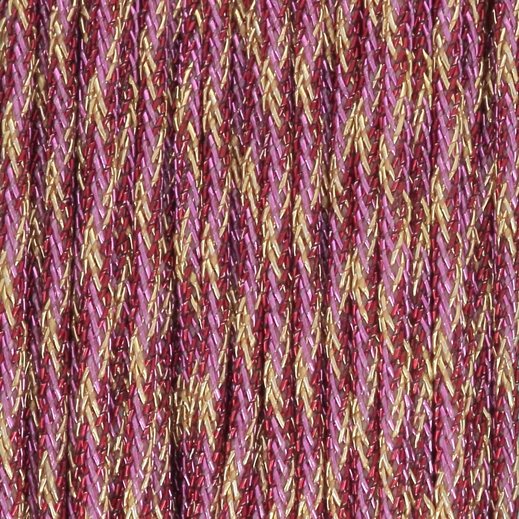 Cordon en coton tressé bleu jaune rouge - 1mm