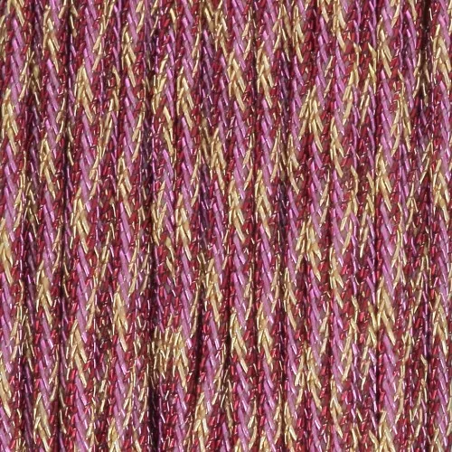 Fil nylon tressé métallisé 0.85 mm - Premium - Rouge - Rose - Doré x10m