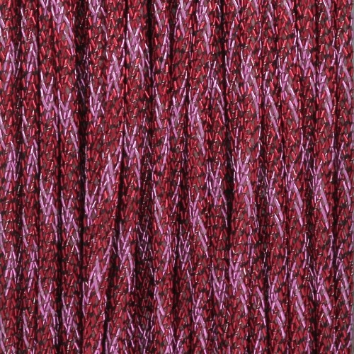 Fil nylon tressé métallisé 0.85 mm - Premium - Rouge - Rose x10m