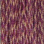 Fil nylon tressé métallisé 0.85 mm - Premium - Prune - Doré x10m