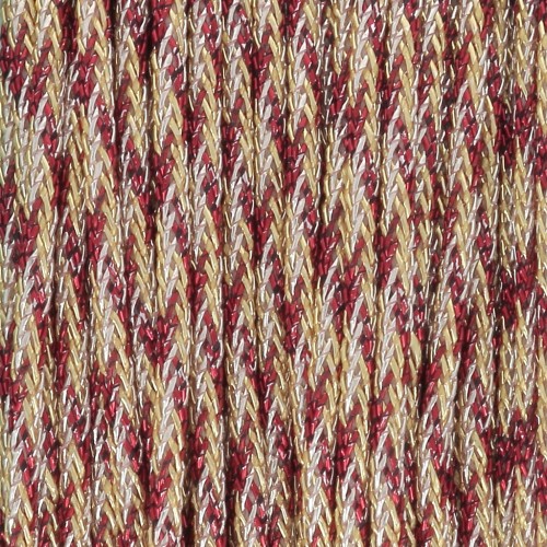 Fil nylon tressé métallisé 0.85 mm - Premium - Doré - Rouge - Argenté x10m