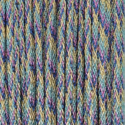 Fil nylon tressé métallisé 0.85 mm - Premium - Doré - Multi-bleu - Lilas x10m