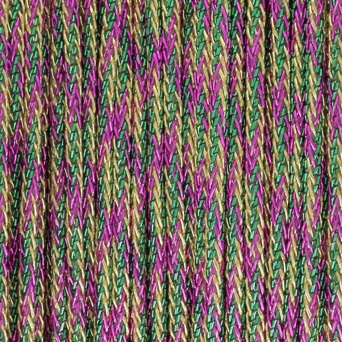 Fil nylon tressé métallisé 0.85 mm - Premium - Magenta - Vert - Doré x10m