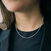 Collier maille Coréenne 1.45 mm - Argent 925 x42cm