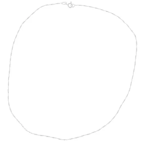 Collier maille Miroir - serpent plat torsadé 1.1 mm - Argent 925 x42cm
