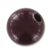 Perle en résine opaque 8 mm Bordeaux x1