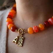 Perles rondelles gros trous 14.5x9 mm en acrylique - Bleu foncé marbré x20