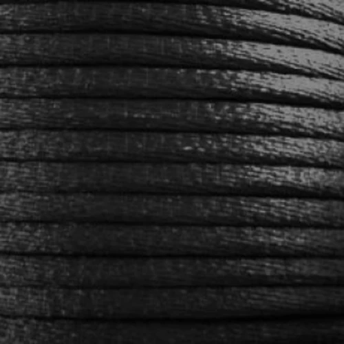 Queue de rat viscose 2 mm noir x3 m