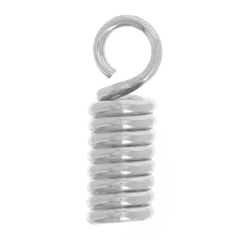 Embouts ressort pour fil et cordon 1.8 mm - Argenté x10