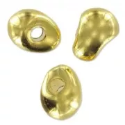 Perles irrégulières 8x6 mm Doré à l'or fin x5