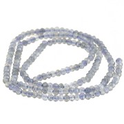 Perles rondelles aplaties facettées 3x2 mm en pierre gemme - Iolite x39cm|raw }}