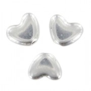 Perles coeurs 5x6 mm Placage Argent fin vieilli x10