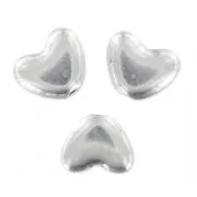Perles coeurs 5x6 mm Placage Argent fin vieilli x10