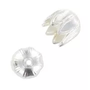 Coquille tulipe  9 mm argenté  x1