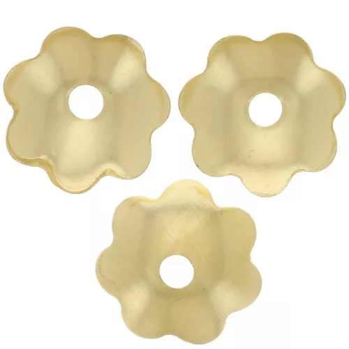 Coupelles fleurs 6 mm - Doré x20