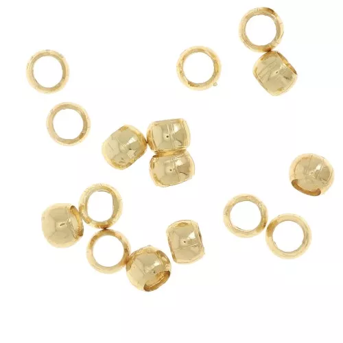 Perles à écraser 2.5 mm - Doré x100