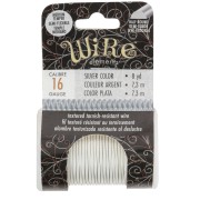 Fil de cuivre rond texturé 1.29 mm semi dur - Argenté anti-ternissement x7.3m