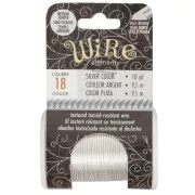 Fil de cuivre rond torsadé 1.02 mm semi dur - Argenté anti-ternissement x9.1m