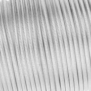 Fil de cuivre rond strié 0.81mm semi dur - Argenté anti-ternissement x13.7m