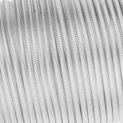 Fil de cuivre demi rond strié 1.02 mm semi dur - Argenté anti-ternissement x9.1m