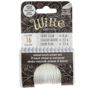 Fil de cuivre rond strié 1.29 mm semi dur - Argenté anti-ternissement x7.3m