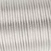 Fil de cuivre rond martelé 1.29 mm semi dur - Argenté anti-ternissement x7.3m