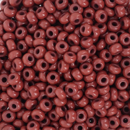 Perles rocailles Preciosa 8/0 3 mm - Opaque Brown Tango x20g